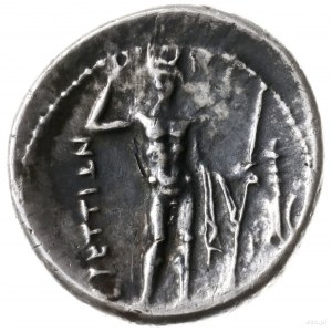 drachma, ok. 216-214 pne; Aw: Udrapowane popiersie Nike...