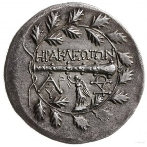 tetradrachma, II w. pne; Aw: Głowa Ateny w hełmie attyc...