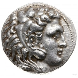 tetradrachma, mennica Babilon; Aw: Głowa Heraklesa nakr...