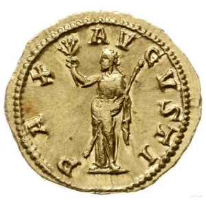 aureus, 238-239, Rzym; Aw: Popiersie cesarza w wieńcu l...