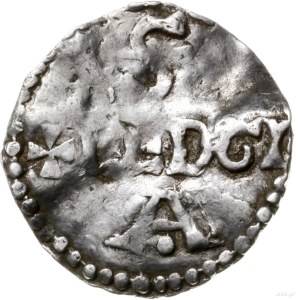 denar, 983-1002; Aw: Głowa cesarza w koronie radialnej ...