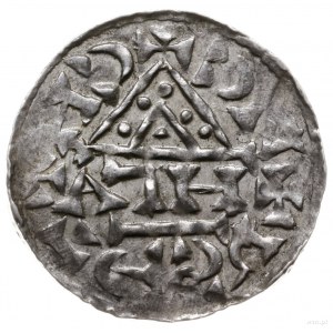 denar, 1018-1026, mincerz Athal; Aw: Dwunitkowy krzyż w...