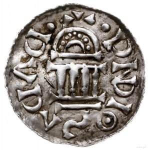denar, 1042-1047; Aw: Popiersie władcy w prawo, w koron...