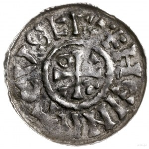 denar, 1002-1009, mincerz Ag; Aw: Krzyż grecki z rozsze...