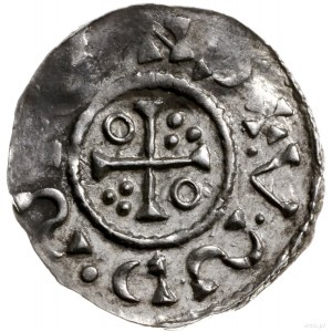 denar, 1009-1024; Aw: Popiersie władcy w prawo, w koron...