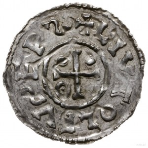 denar 989-996, mincerz Vilja; Aw: Krzyż grecki z ramion...