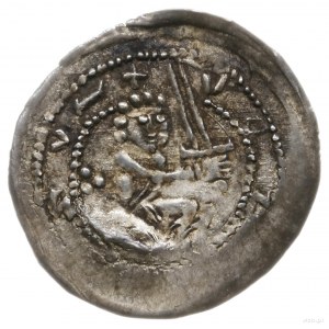 denar, 1239-1249, mennica Gniezno; Aw: Siedzący rycerz ...