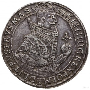 talar 1631, Bydgoszcz; Aw: Wąska półpostać króla w praw...