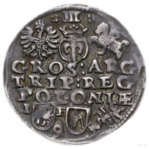 trojak 1595, Lublin; z tytulaturą króla SIG 3, skrócona...