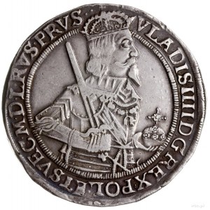 talar 1637, Toruń; Aw: Półpostać króla w prawo, w dłoni...