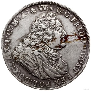 Thaler 1742, Dresden; Av: Bust of the king to the right, around the...