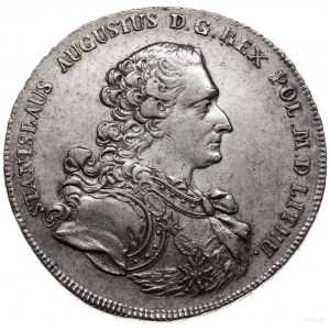 talar 1766, Warszawa; Aw: Popiersie króla w zbroi, woko...