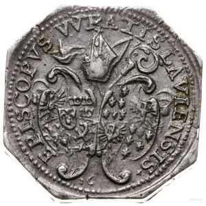 1/2 talara (klipa ośmiokątna) 1632, Nysa; Aw: Popiersie...