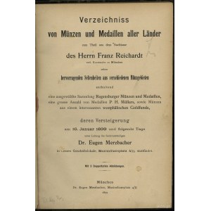 Dwa katalogi aukcyjne – Dr Eugen Merzbacher: 1) Verzeic...