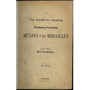 Adolph Weyl – Die Paul Henckel’sche Sammlung Brandenbur...