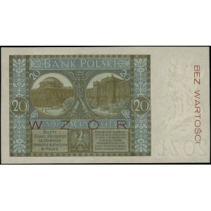 20 złotych 1.03.1926, seria B, numeracja 0245678, po ob...
