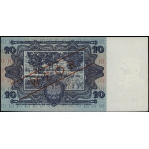 10 złotych 2.01.1928, seria W*, numeracja 977011, obust...