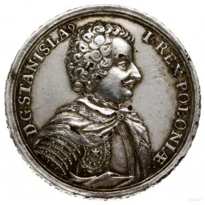 kopia galwaniczna medalu z 1710; Aw: Popiersie w prawo,...
