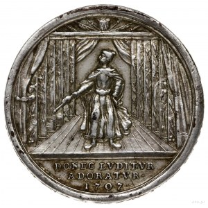 kopia galwaniczna medalu z 1710; Aw: Popiersie w prawo,...