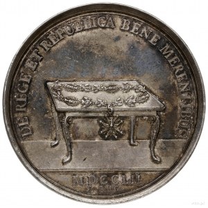 medal wybity z okazji święta Orderu Orła Białego, 1752,...