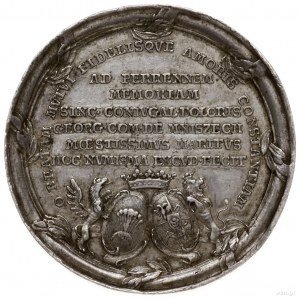 medal wybity z okazji śmierci Marii Amalii Mniszech z d...