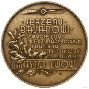 medal poświęcony Jerzemu Bajanowi, 1934, Warszawa, proj...