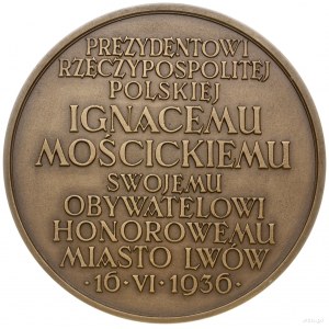 medal z okazji nadania honorowego obywatelstwa Lwowa pr...