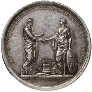 medal upamiętniający rozbiór Polski, 1782, Wiedeń, proj...