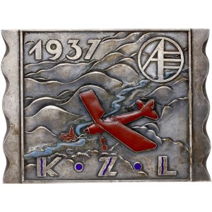 plakieta - Krajowe Zawody Lotnicze, 1937; W prostokącie...