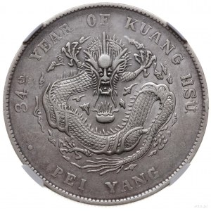 dolar 1908 (rok 34), mennica Tiencin; Aw: Inskrypcja “K...