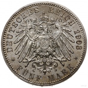 5 marek 1903 A, mennica Berlin; Moneta wybita z okazji ...