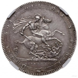1 korona 1820 LX, mennica Londyn; S. 3787, KM 675; sreb...