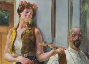 Jacek Malczewski, AUTOPORTRET W PRACOWNI, 1909