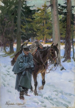 Wojciech Kossak, ON THE ROAD TO HOME, 1923