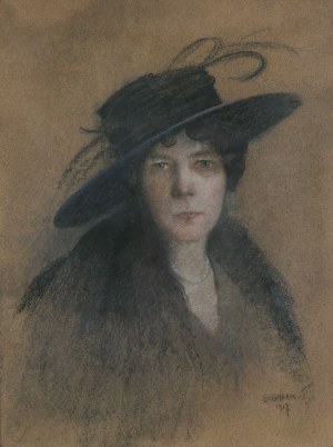 Stanisław Gałek, PORTRET KOBIETY, 1917