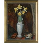 Wojciech Weiss, Daffodils in a White Vase