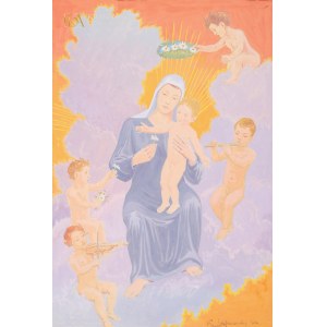 Kajetan STEFANOWICZ (1886-1920), Madonna wśród aniołów (1910)