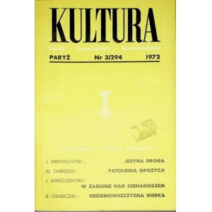 KULTURA PARYŻ Nr.3/294 1972 Z.HERTZ