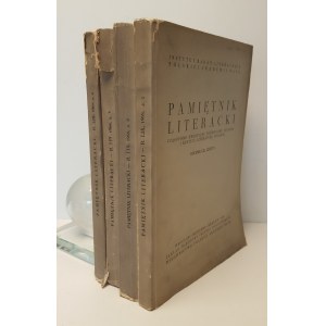 [Mickiewicz] PAMIĘTNIK LITERACKI Rocznik LIX Zeszyt 1-4/1968 ,,Klechdy polskie'' Bolesława Leśmiana na tle folklorystycznym, Legenda słowiańska w prelekcjach paryskich Mickiewicza, Próba odczytania ,, Chłopów'' Reymonta