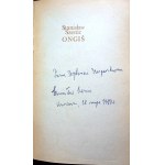 SZENIC Stanisław - ONGIŚ AUTOGRAF AUTORA