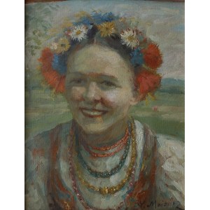 Solomon Meisner[Maisner, Mejzner], Girl in a garland of field flowers