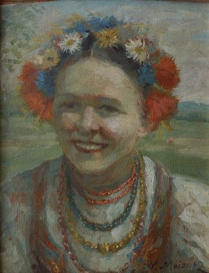 Salomon Meisner[Maisner, Mejzner], Dziewczyna w wianku z polnych kwiatów