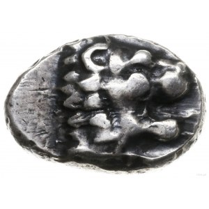 drachma, 411-394 pne; Aw: Protom lwa w prawo; Rw: Głowa...