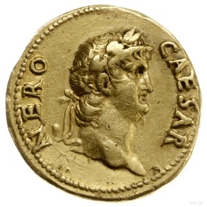 aureus, 64-65, mennica Rzym; Aw: Głowa cesarza w wieńcu...