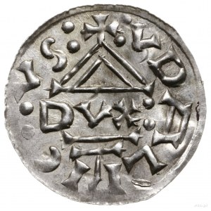 denar, przed 1034, mennica Praga; Aw: Kaplica ze spicza...