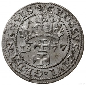 grosz oblężniczy 1577, Gdańsk; odmiana bez znaku Kawka ...