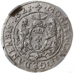 ort 1621, Gdańsk; na awersie kropka kończy napis w otok...
