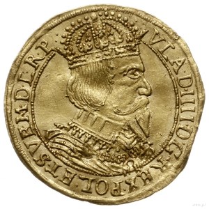 dukat 1635, Toruń; Aw: Popiersie króla z Orderem Złoteg...