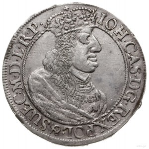 ort 1657, Gdańsk; odmiana z mniejszą głową króla, przy ...
