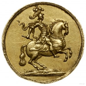 dwudukat koronacyjny 1697, Drezno; Aw: Król August II n...